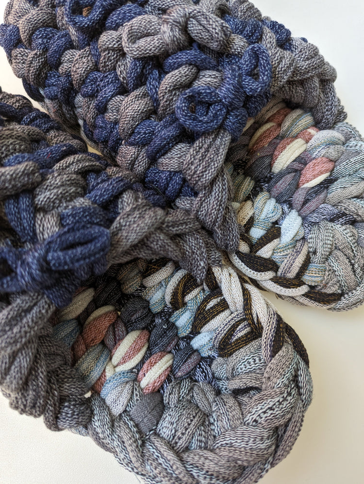 Large | Knit up-cycle slippers 2023-L28 [Large]