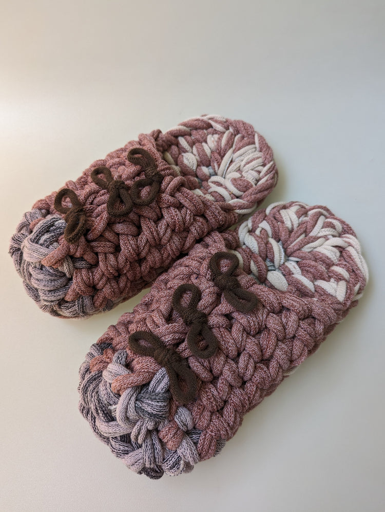 Large | Knit up-cycle slippers 2023-L30 [Large]