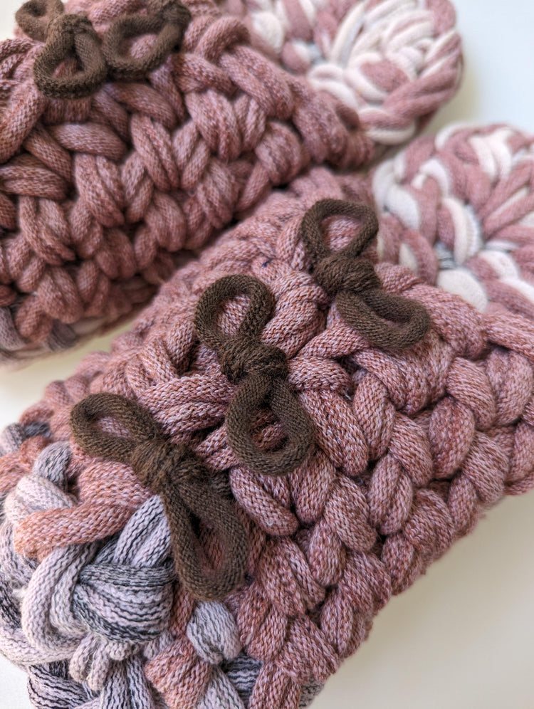 Large | Knit up-cycle slippers 2023-L30 [Large]
