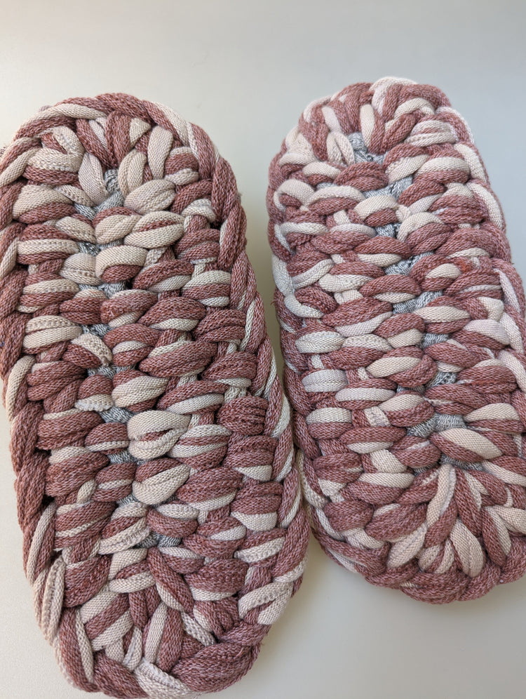 Large | Knit up-cycle slippers 2023-L30 [Large]
