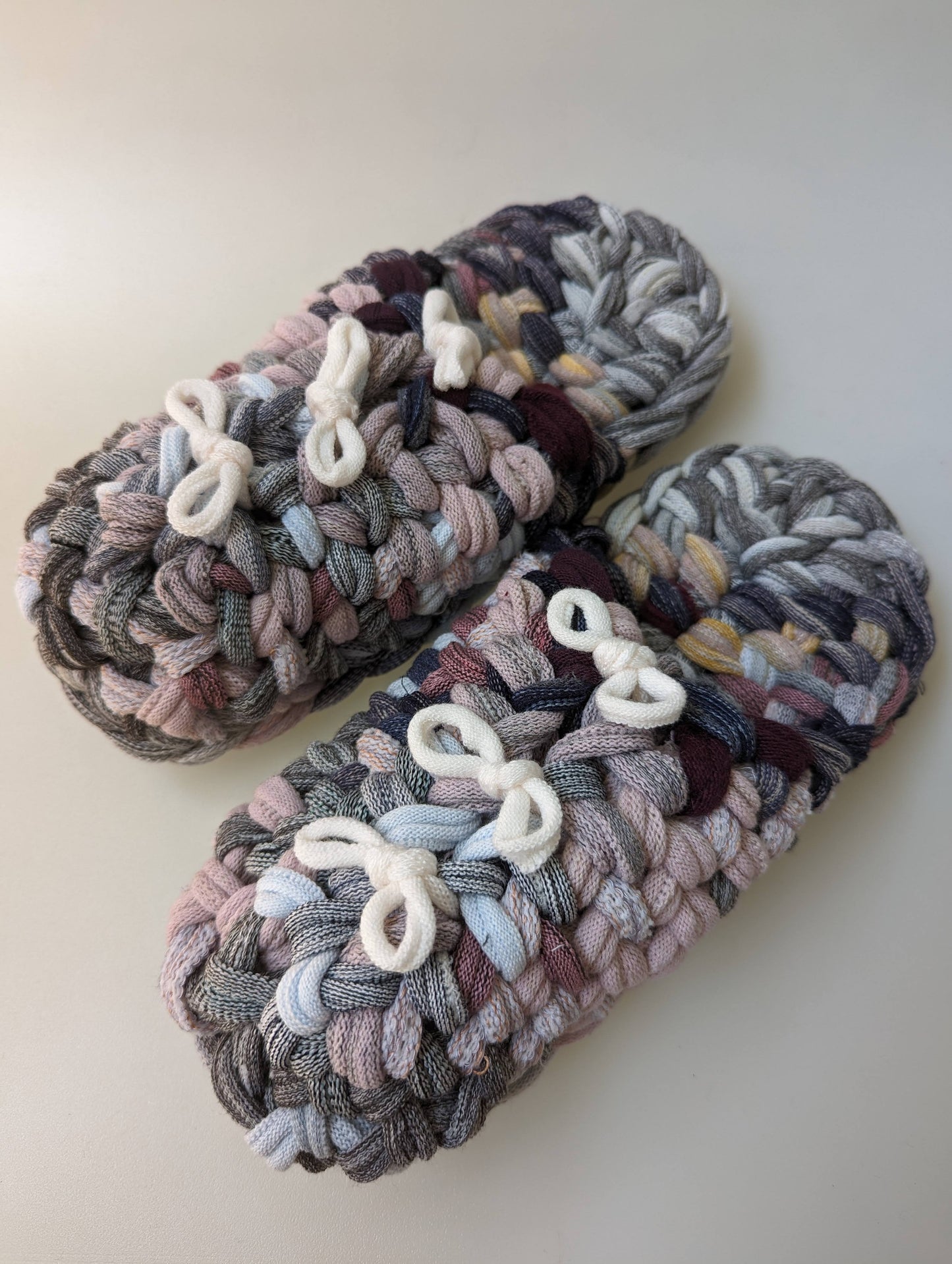 Large | Knit up-cycle slippers 2023-L32 [Large]