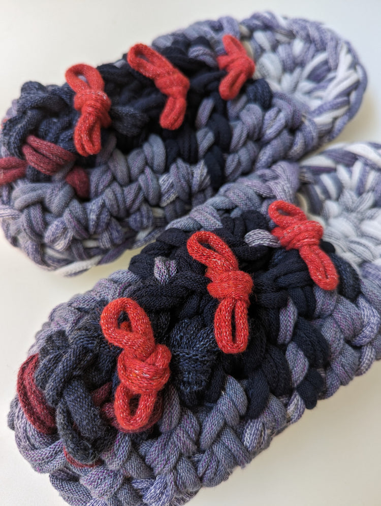 Large | Knit up-cycle slippers 2023-L37 [Large]