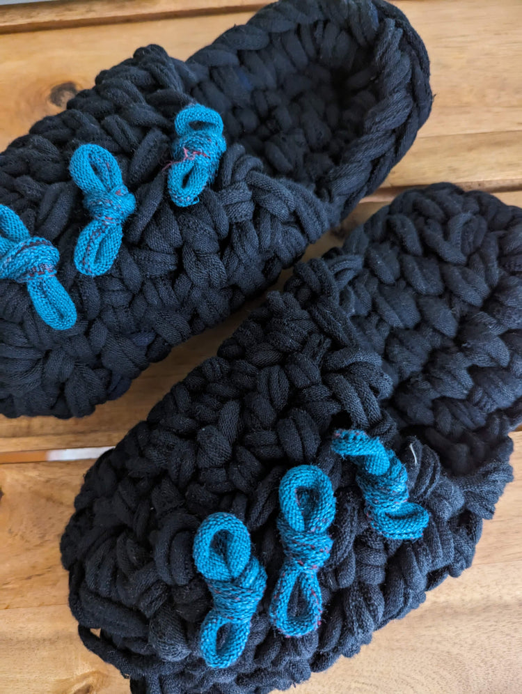 Large | Knit up-cycle slippers 2023-L38 [Large]