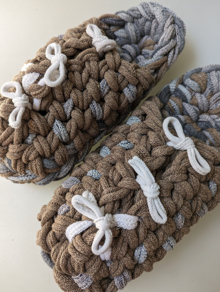 XL | Knit up-cycle slippers 2023-XL40 [XL]