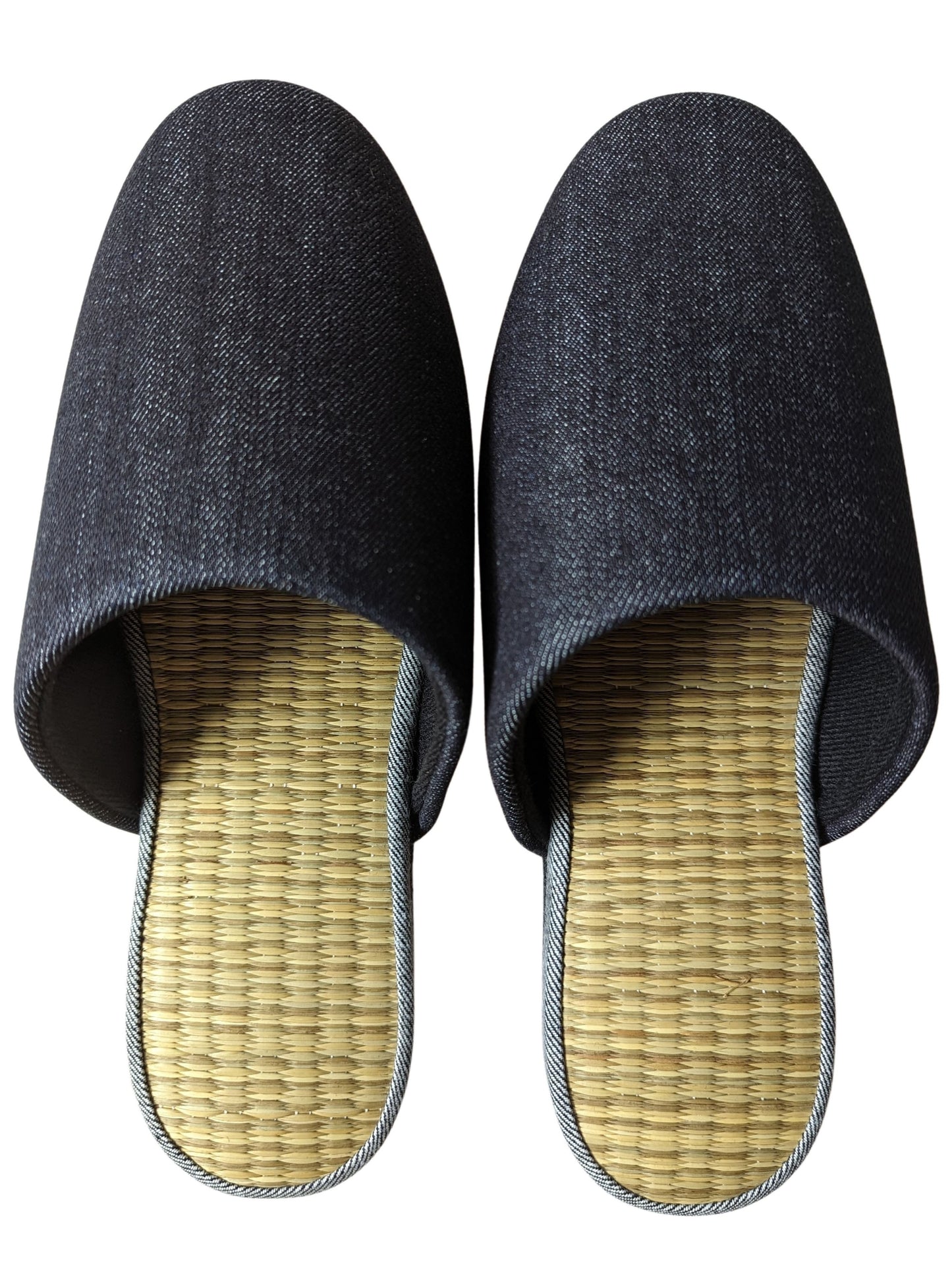 TATAMI [MIX color] Denim Slippers Mix color [Black Wool Felt Sole] / Simple [Denim Hiroshima]