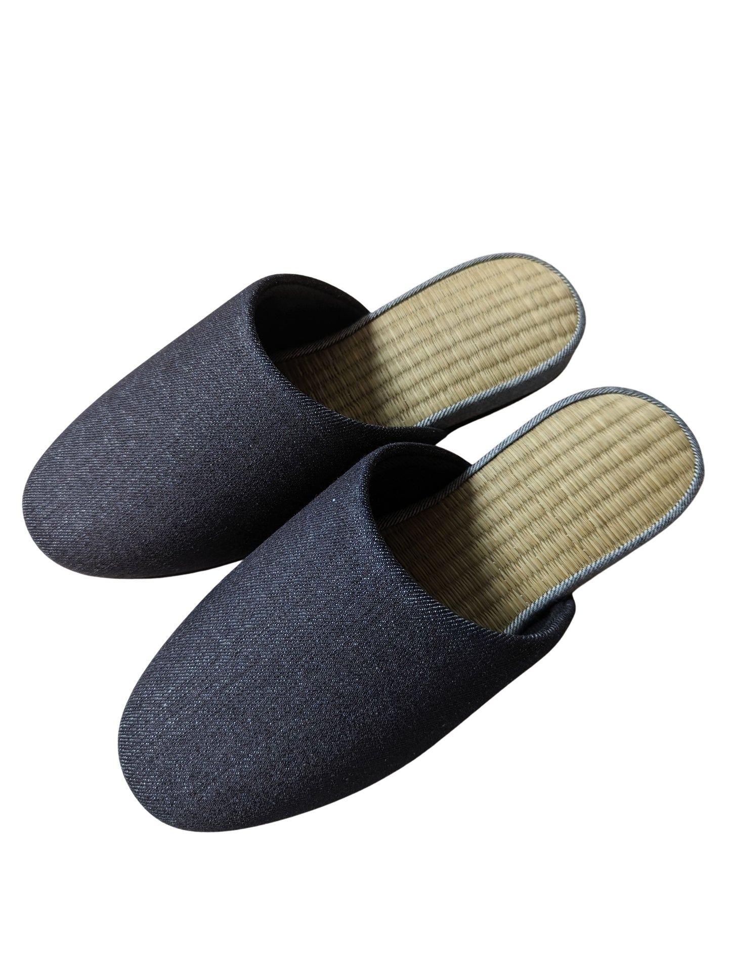 [SALE] TATAMI [MIX color] Denim Slippers Mix color [Black Wool Felt Sole] / Simple [Denim Hiroshima]