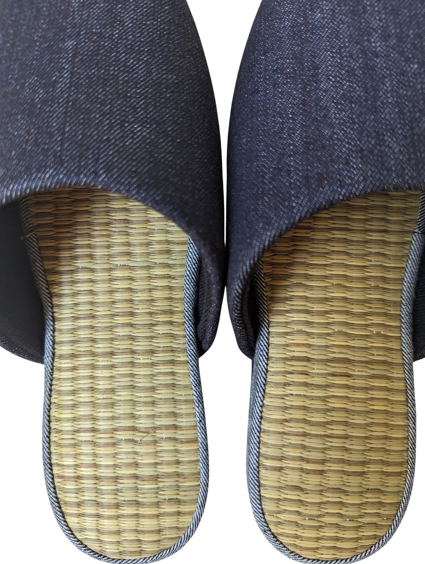 [SALE] TATAMI [MIX color] Denim Slippers Mix color [Black Wool Felt Sole] / Simple [Denim Hiroshima]
