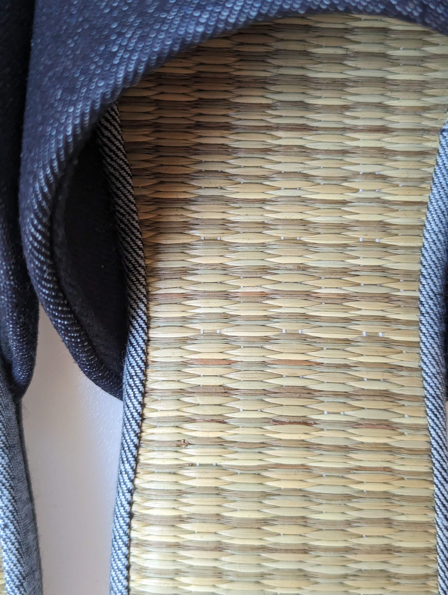 TATAMI [MIX color] Denim Slippers Mix color [Black Wool Felt Sole] / Simple [Denim Hiroshima]