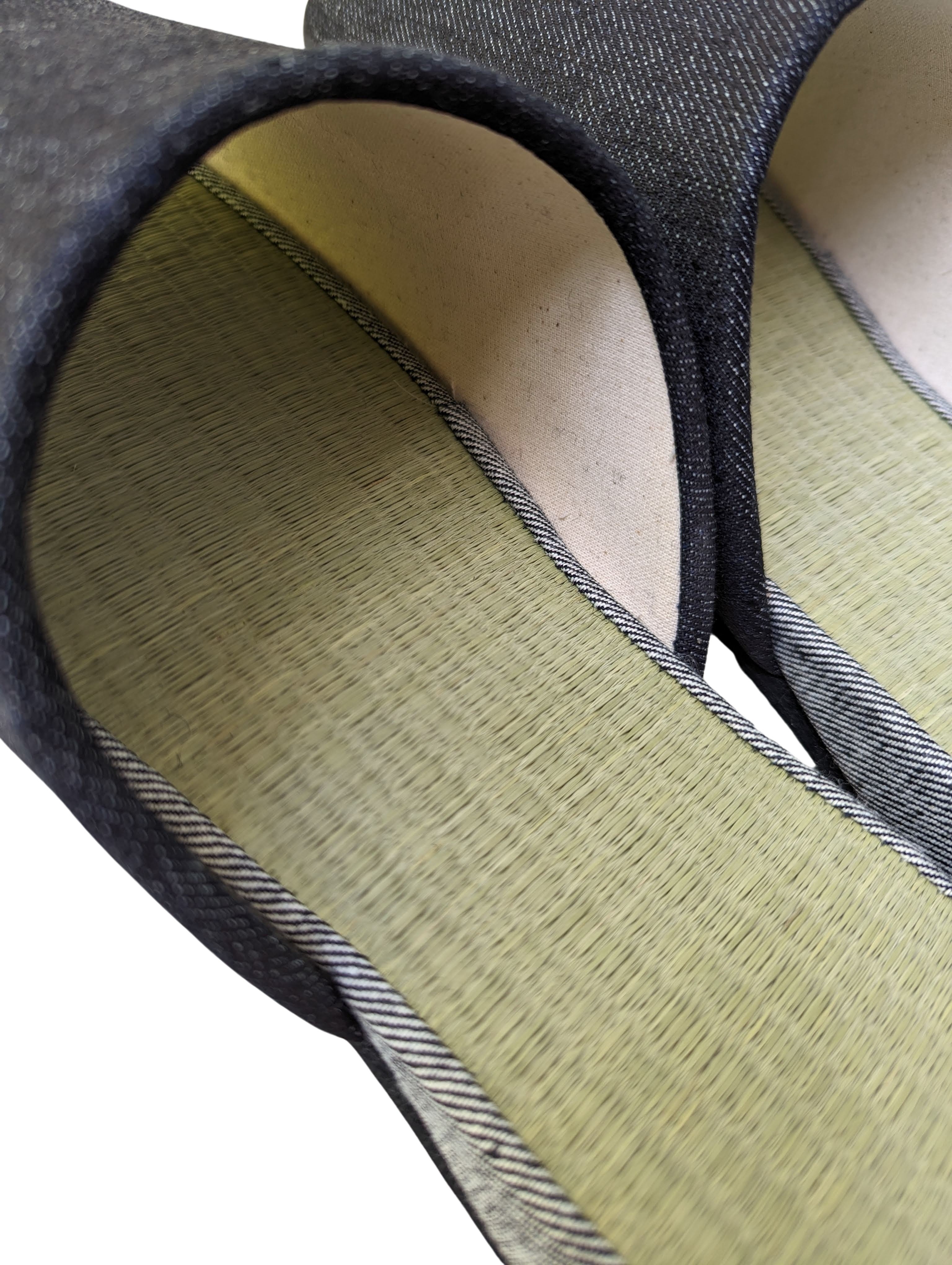 Open-toe TATAMI Denim Slippers A-Type | Japanese Slippers by Heiwa