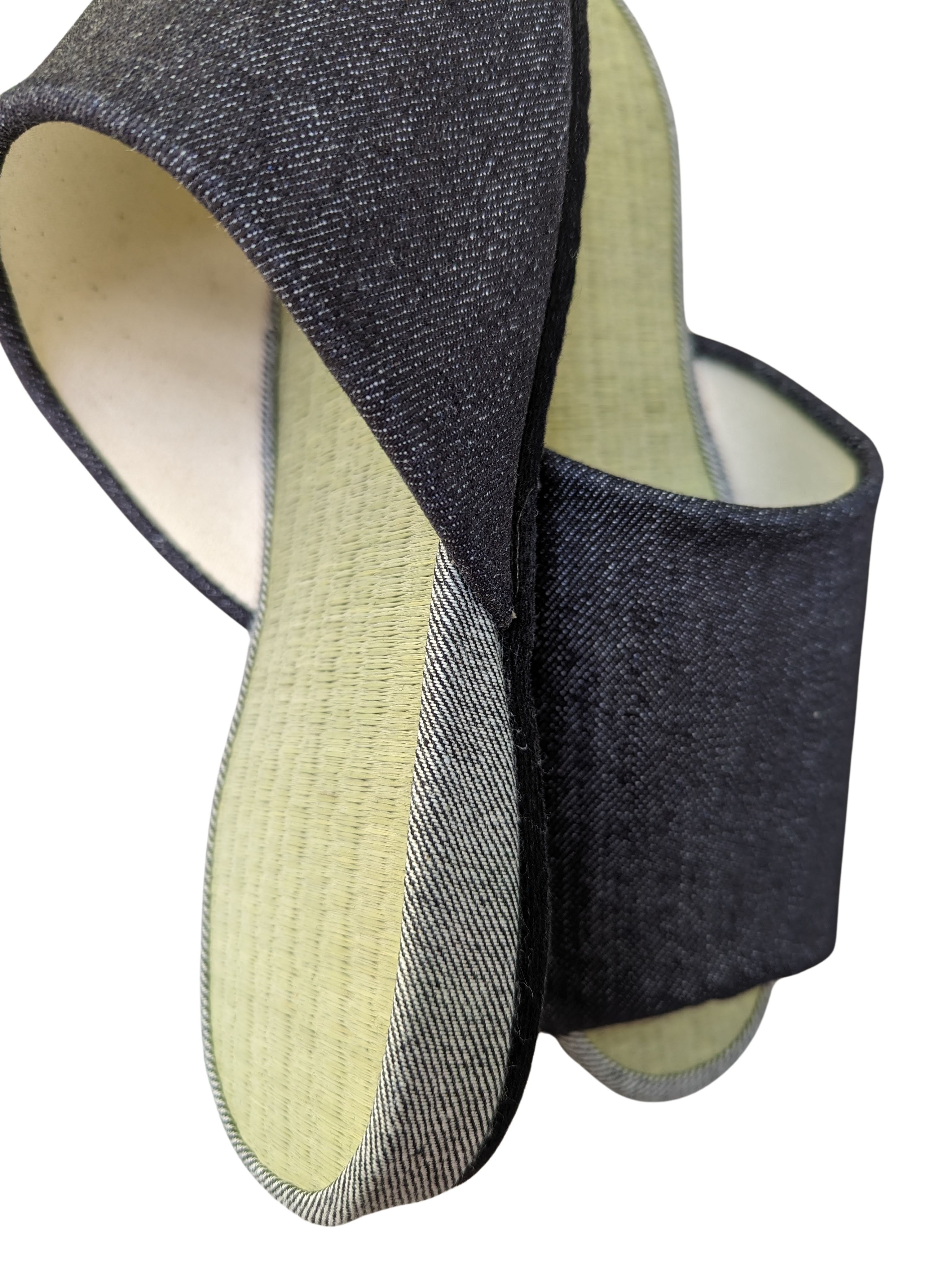 鍋　HEIWAALUMI Open-toe TATAMI Denim Slippers A-Type | Japanese Slippers by Heiwa