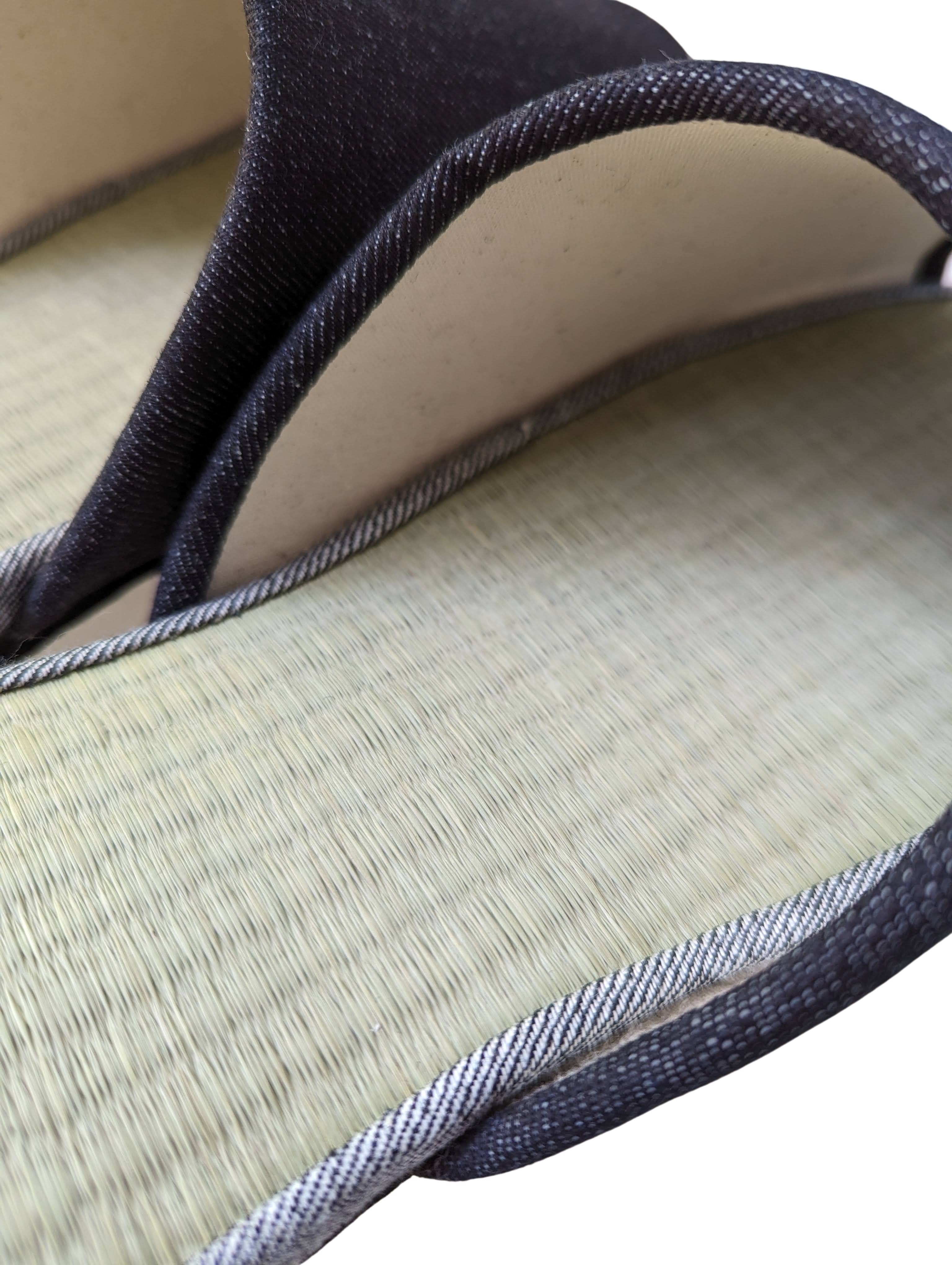Open-toe TATAMI Denim Slippers A-Type | Japanese Slippers by Heiwa