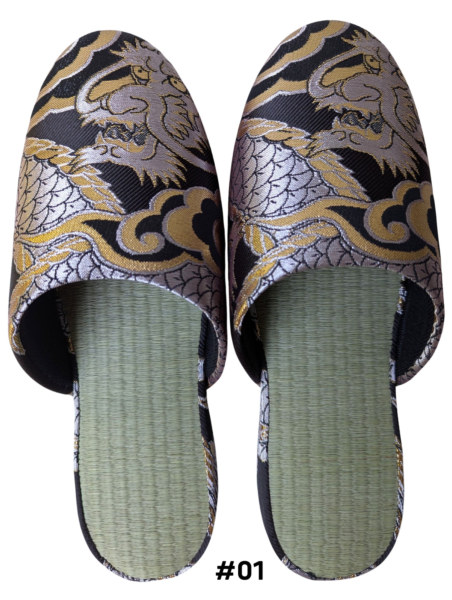TATAMI × Dragons Slippers [Black Wool Felt Sole]