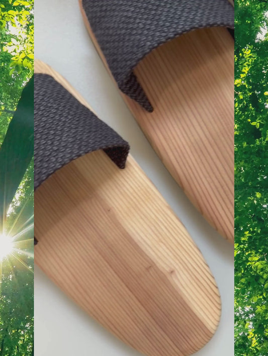 Natural Japanese Cedar GETA Slippers [Unfinished Wood / Outdoor & Indoor]