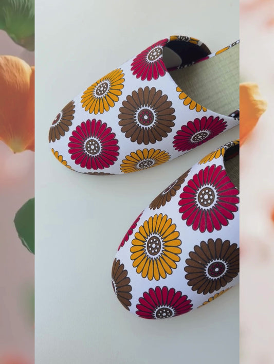 Large | Tatami Print Mix Slippers 2026SS-001 [Easy-care sole]