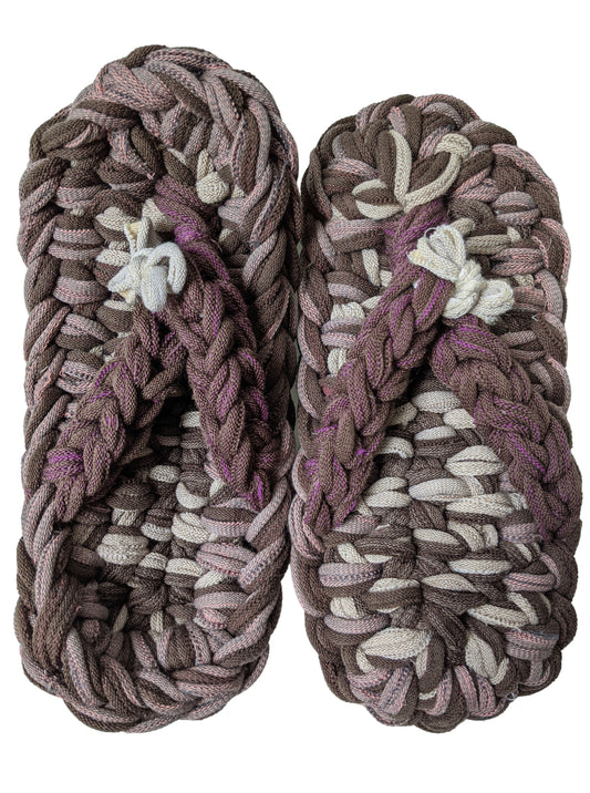 Large | Knit upcycle ZOURI slippers 2021SS-002 [Large]