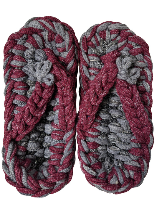 Large | Knit upcycle ZOURI slippers 2021SS-004 [Large]
