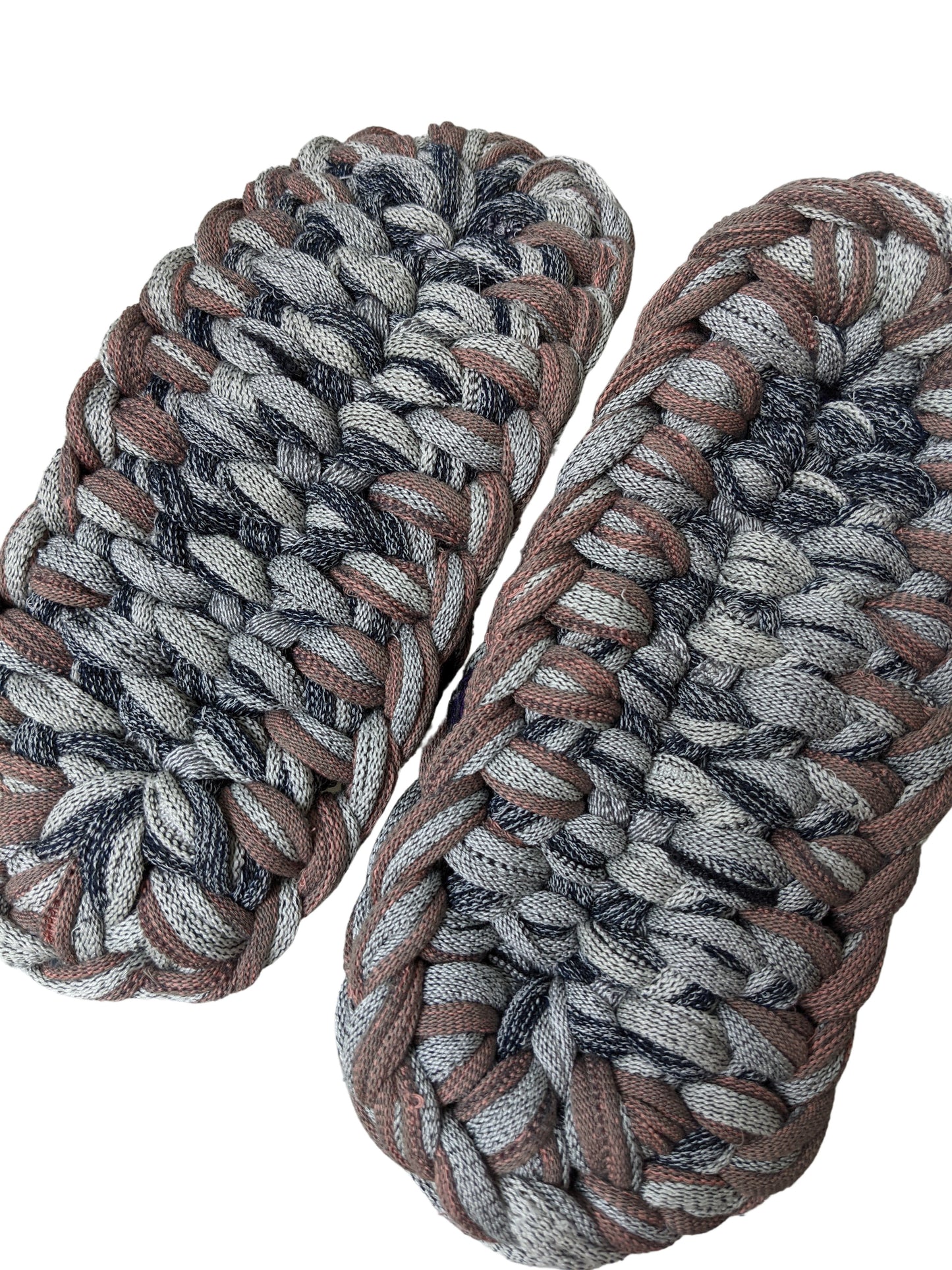 Large | Knit upcycle ZOURI slippers 2021SS-006 [Large]