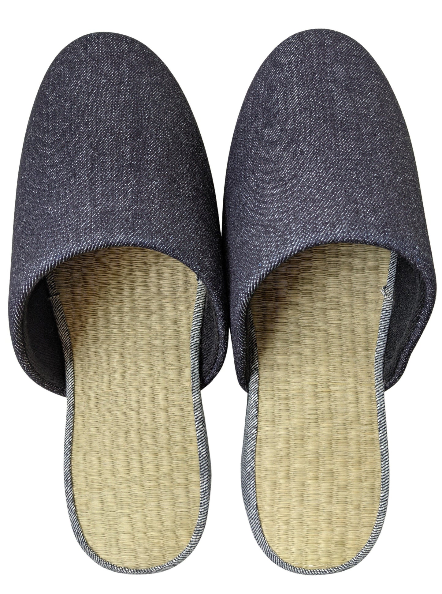 ＊ Pre-order ＊TATAMI Denim Slippers A-Type   [Black Wool Felt Sole] / Simple [Denim Hiroshima]
