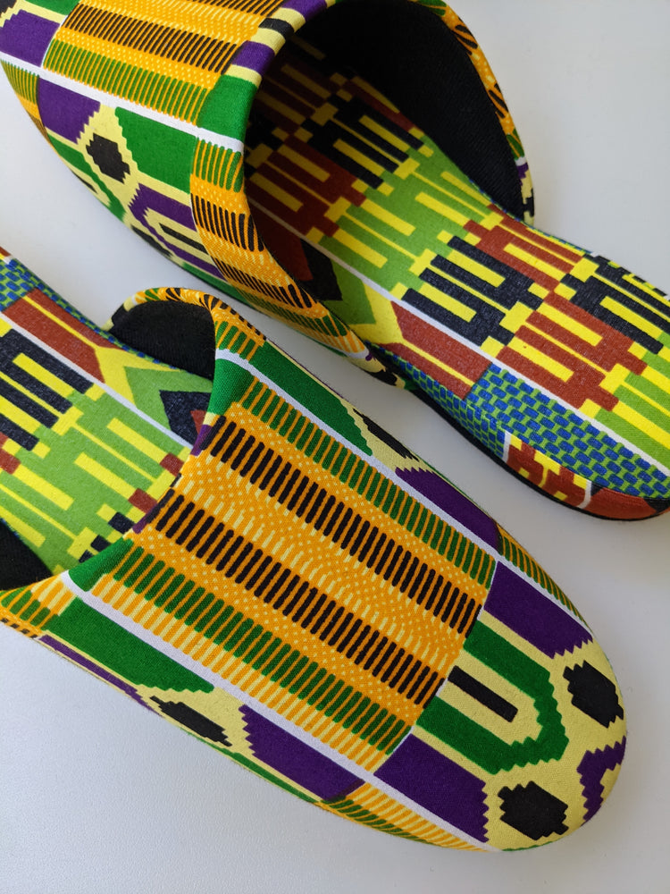 XL  Batik Mix Print Allover Slippers [vinyl sole] 2021AW-XL04 [Size: XL] XL04