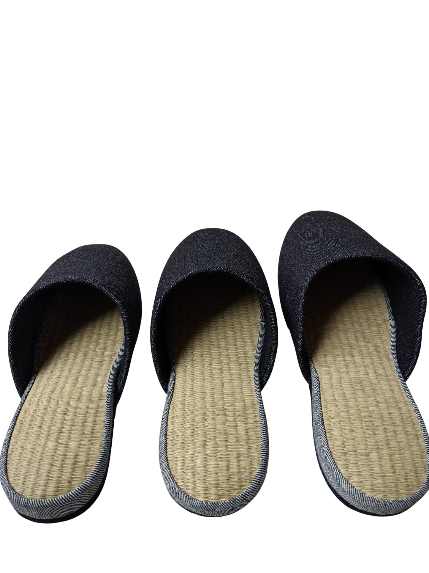 ＊ Pre-order ＊TATAMI Denim Slippers A-Type   [Black Wool Felt Sole] / Simple [Denim Hiroshima]