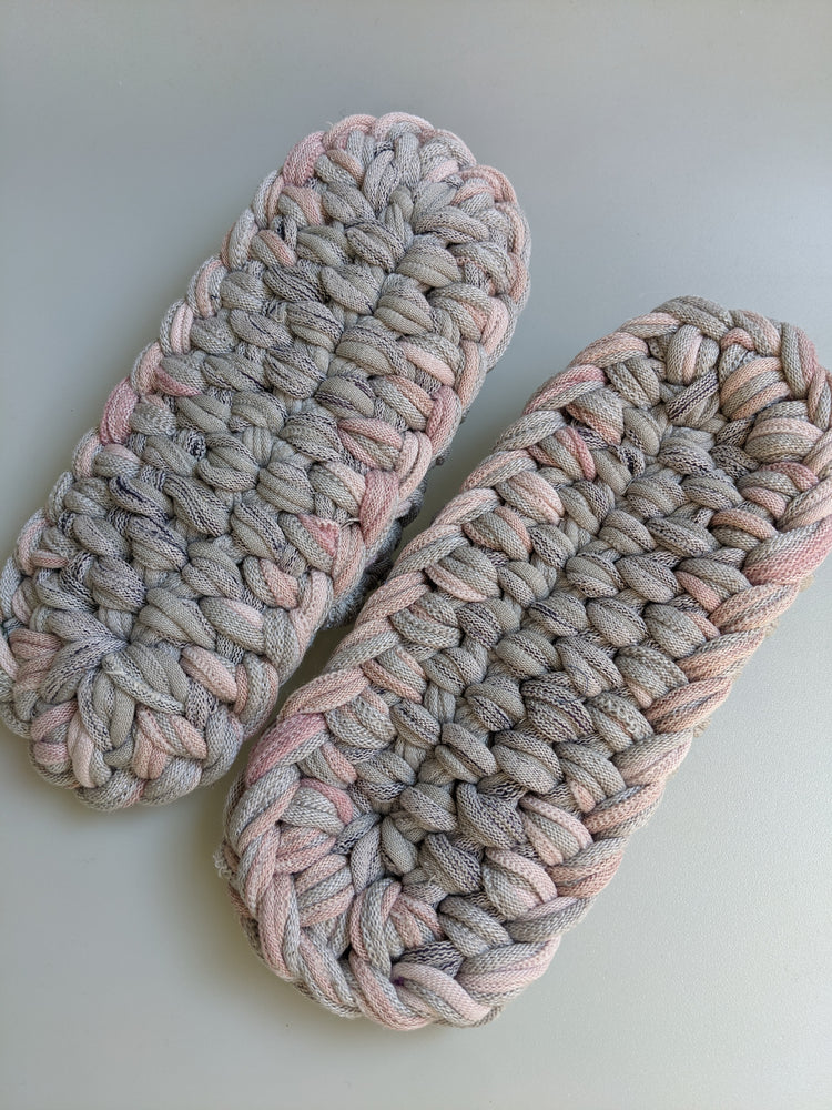 Large | Knit upcycle slippers 2021-L25 [Large]