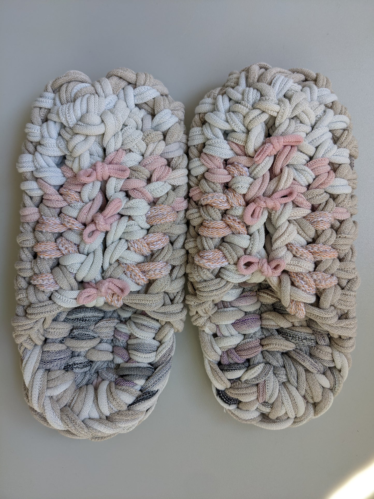 Large | Knit upcycle slippers 2021-L27 [Large]