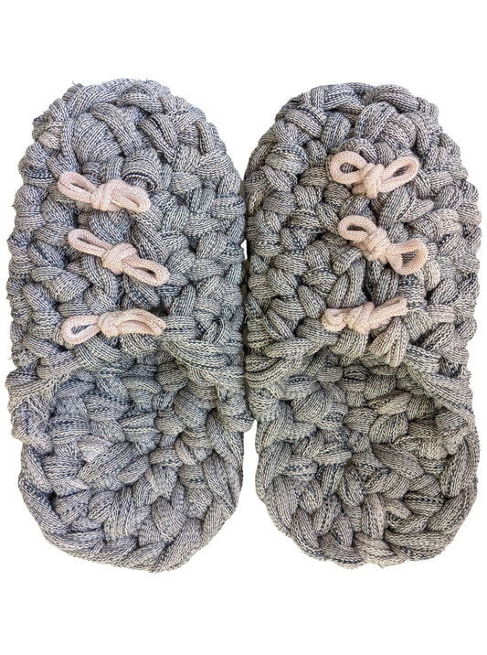 Large | Knit upcycle slippers 2021-L31 [Large]