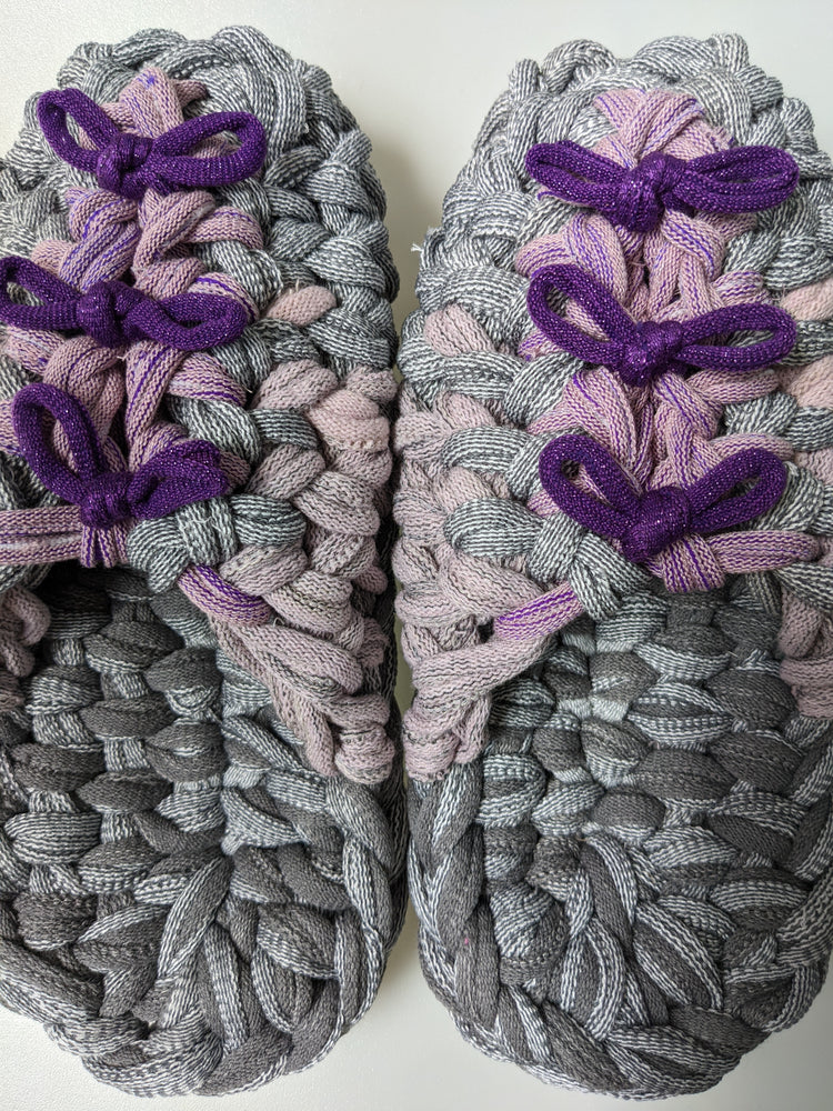 Large | Knit upcycle slippers 2022-L69 [Large]