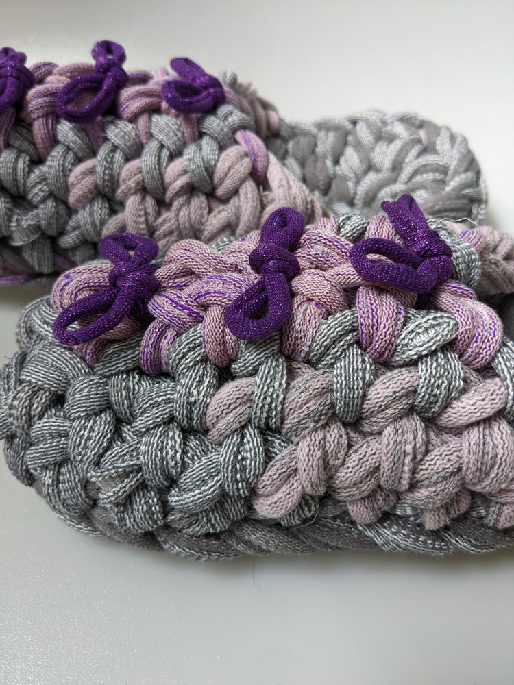 Large | Knit upcycle slippers 2022-L69 [Large]