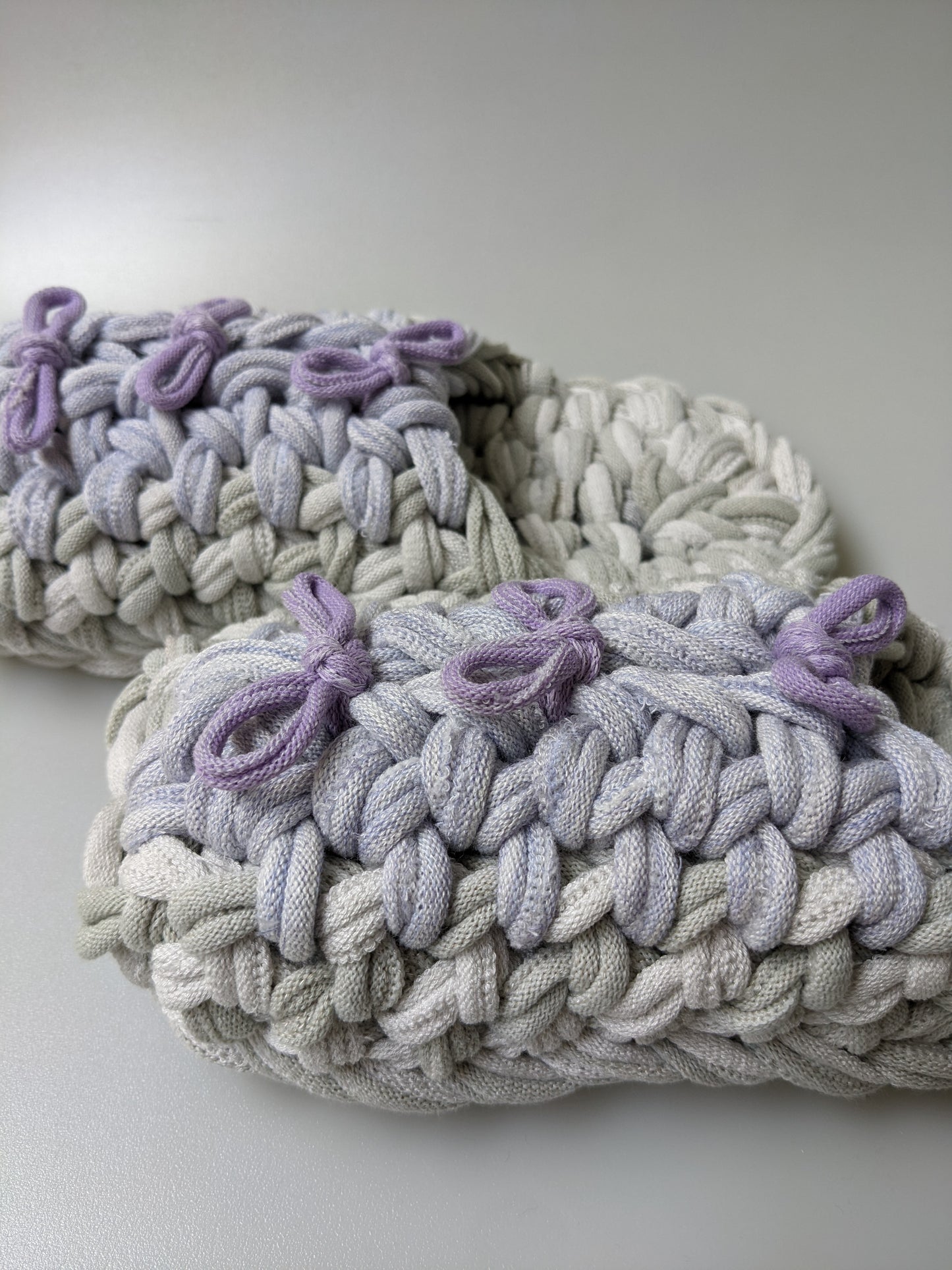 Large | Knit upcycle slippers 2022-L75 [Large]