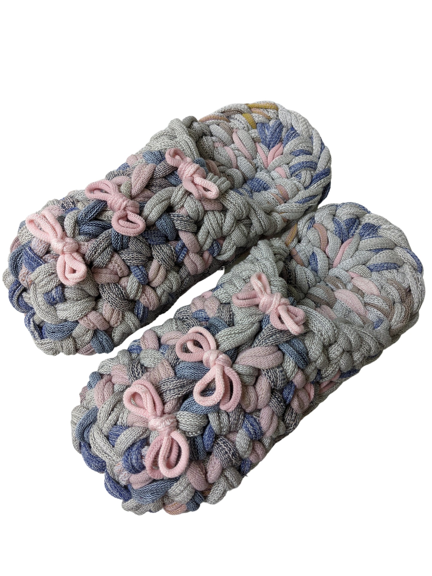 Large | Knit upcycle slippers 2022-L76 [Large]