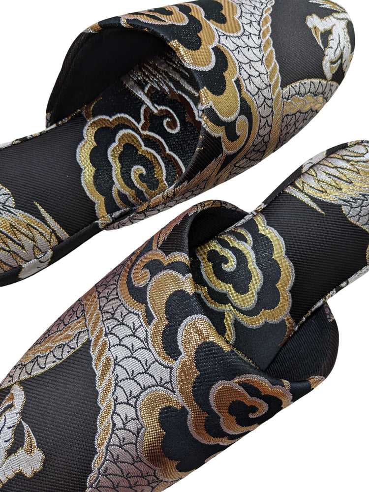 XL ORA-ORA Dragon Cloud Slippers [Black wool felt sole] Type UME-01