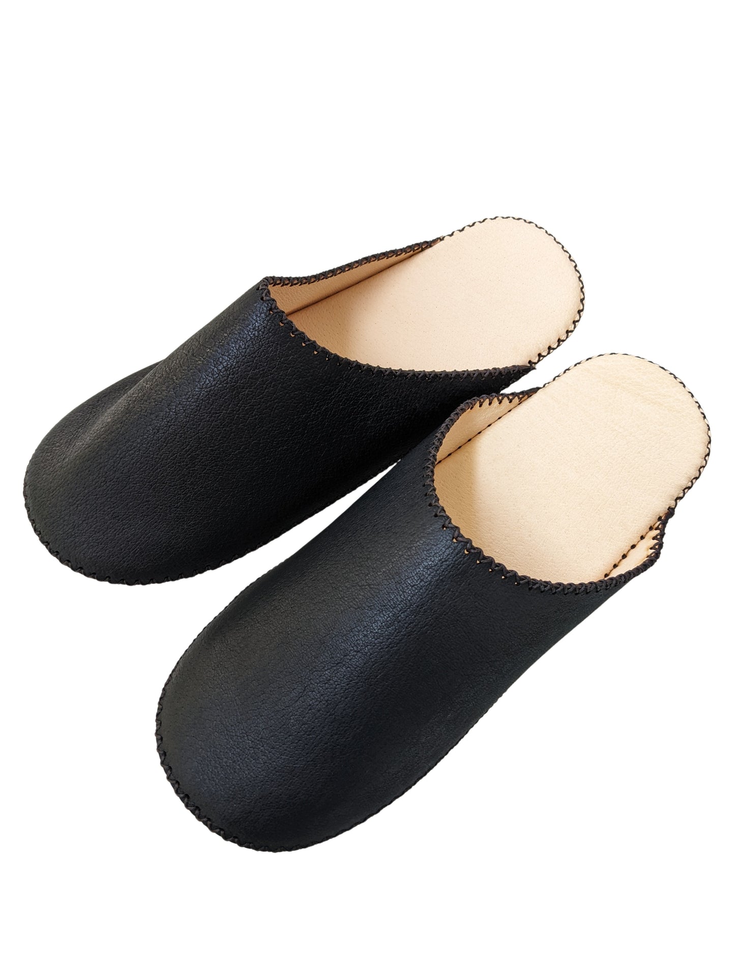 Tokyo Leather Heiwa Slippers [Black]