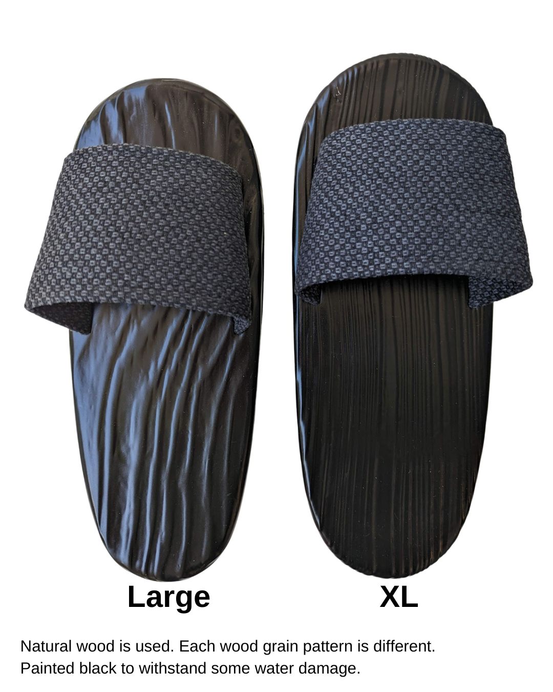 Black Wood painted GETA Slippers [Outdoors] | Heiwa Slipper